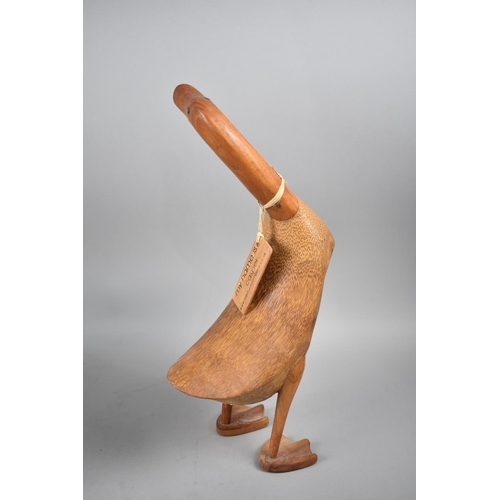 149 - A Modern Carved Wooden Duck 'My Name Is Casper' together with a Carved and Painted Wooden Study of a... 