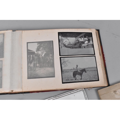 168 - A WWI Photograph Album Containing Photographs of KSLI Troops in Burma and Hong Kong together with a ... 