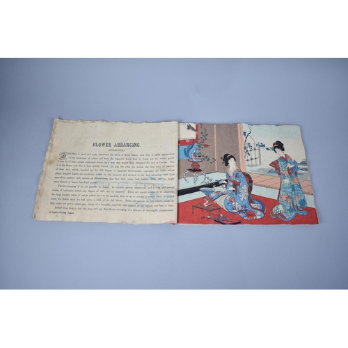 234 - A Japanese Book, Ceremonial Japan, Printed on Fabric and Published by Akiyama, 28cms Wide