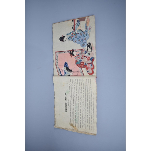 234 - A Japanese Book, Ceremonial Japan, Printed on Fabric and Published by Akiyama, 28cms Wide