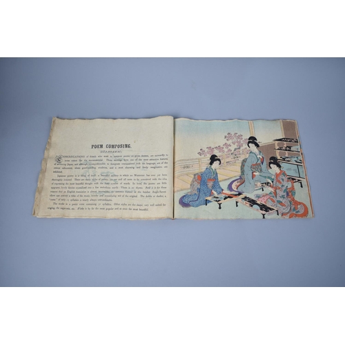 234 - A Japanese Book, Ceremonial Japan, Printed on Fabric and Published by Akiyama, 28cms Wide