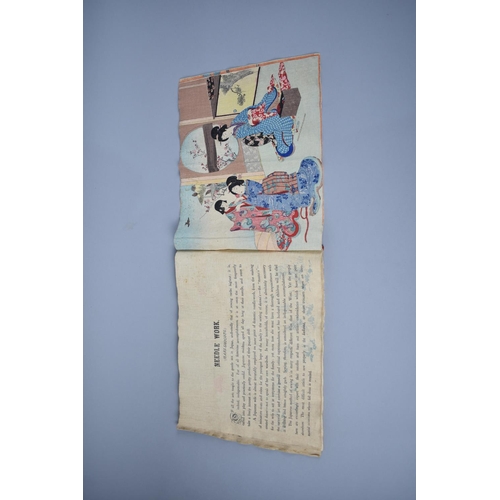 234 - A Japanese Book, Ceremonial Japan, Printed on Fabric and Published by Akiyama, 28cms Wide