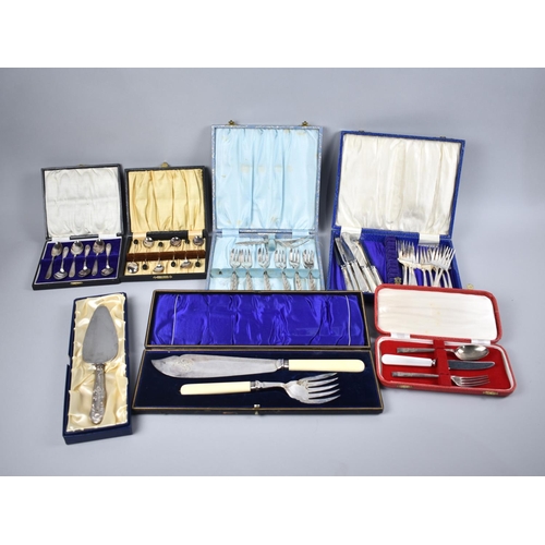 235 - A Collection of Various Cased Silver Plated Cutlery