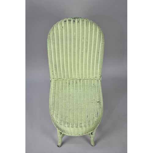 259 - A Green Painted Lloyd Loom Dressing Table Chair