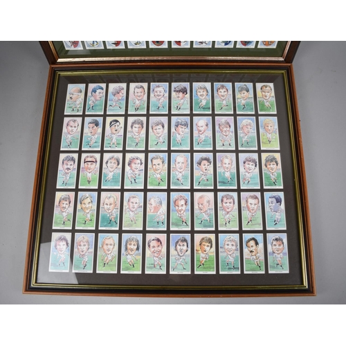 266 - Two Framed Sets of Cigarette Cards, Ogden's ASC Nicknames, and English Internationals 1980-1991