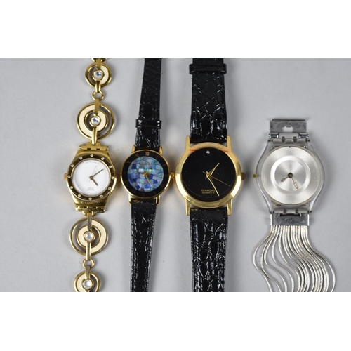 294 - A Collection of Four Ladies Wristwatches to include Two Swatch Examples, Ozgem Opal Faced Quartz and... 