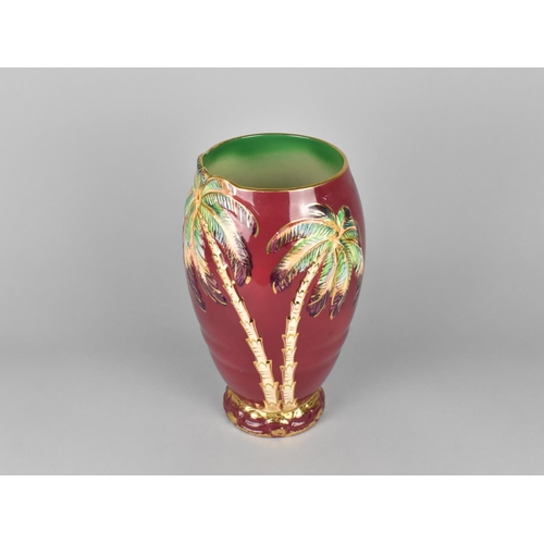 417 - A Beswick Palm Tree Vase, No.1064, 29cm high