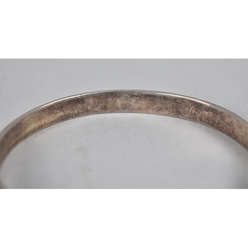 464 - A Silver Bangle, Rope Edge Decoration, 20gms