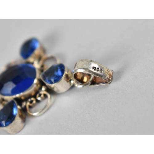 485 - A Matched Suite of Silver Mounted Jewellery, Mixed Stones to include Moonstone, Topaz Style and Blue... 