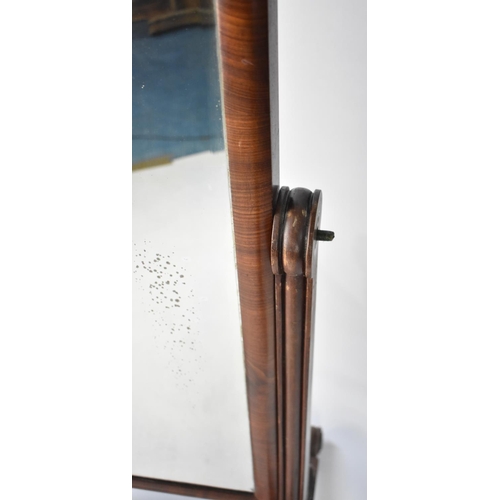 565 - A 19th Century Mahogany Cheval, Mirror Appears Somewhat Later, 63cm wide, In Need of Some Attention