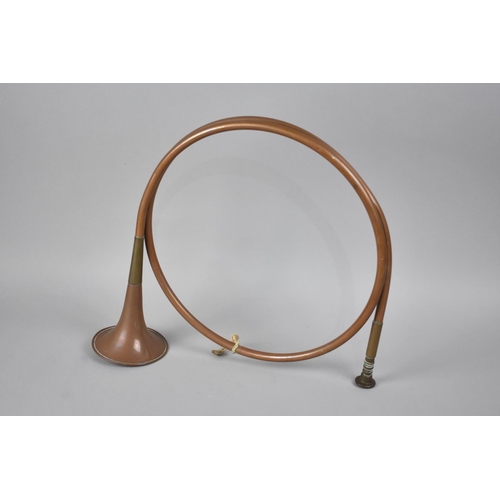 69 - Two 19th Century Copper Hunting Horns Stamped for 1851-1862 Kohler and Sons, Convent Gardens, Both H... 