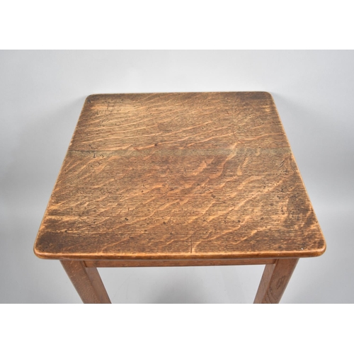 73 - A Mid 20th Century Oak Rectangular Stool/Stand, 38cms Wide and 46.5cms High