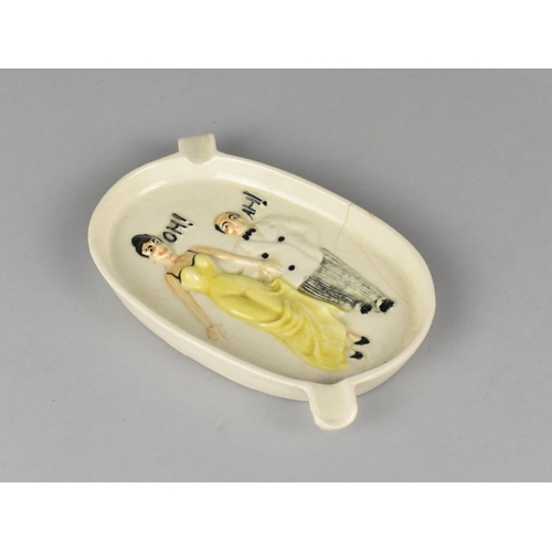 95 - A Mid 20th Century Ceramic Risque Ashtray, 13.5cms Long