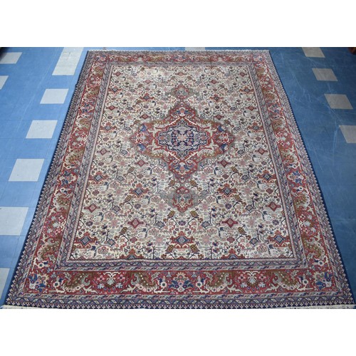 408 - A Hand Made Antique Tabriz Carpet, Circa 1910, 368x270cm