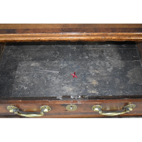 398 - A Good George III Cheshire Dresser in Oak with Mahogany Cross Banding to Top and Drawers. On Bracket... 