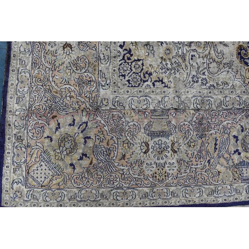 414 - A Pure Silk Handmade Tabriz Carpet, 424x291cm