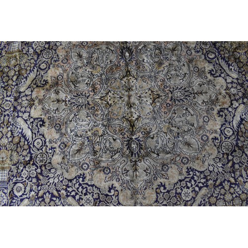 414 - A Pure Silk Handmade Tabriz Carpet, 424x291cm