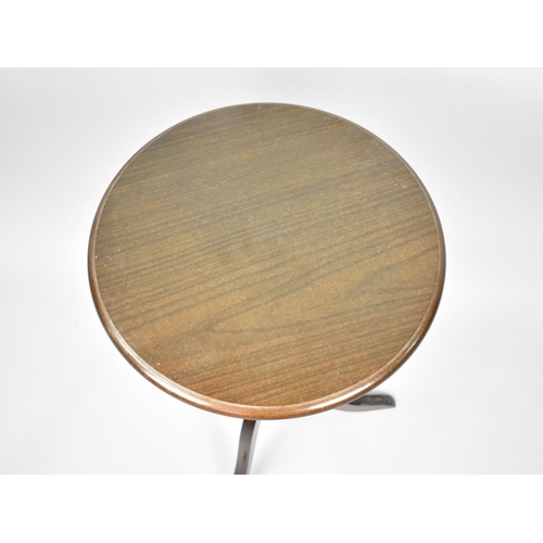 253 - A Modern Circular Topped Tripod Wine Table, 35cms Diameter