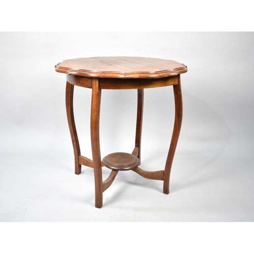 257 - A Cut Down Edwardian Mahogany Occasional Table, 58cms Diameter