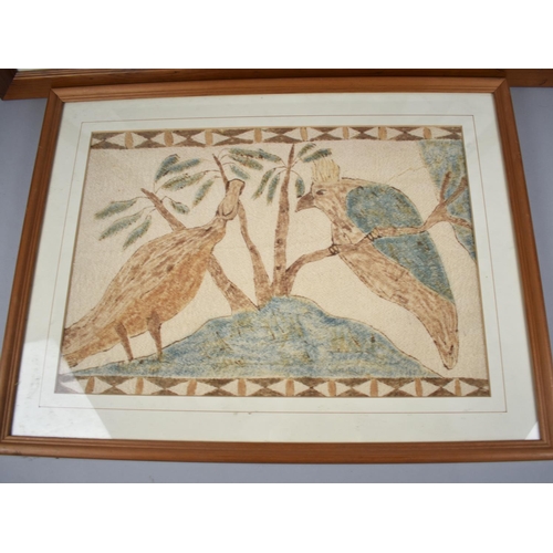 267 - A Framed African Landscape Print together with an Australian Bird Print