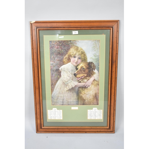 273 - A Framed 1932 Calendar, Playmates, Framed AF, Calendar 86x43cms