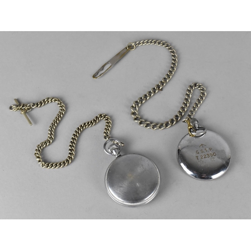 303 - Two Military Issues WWII Pocket Watches with Secondary Dials, the One by Waltham Premier 16s (312366... 