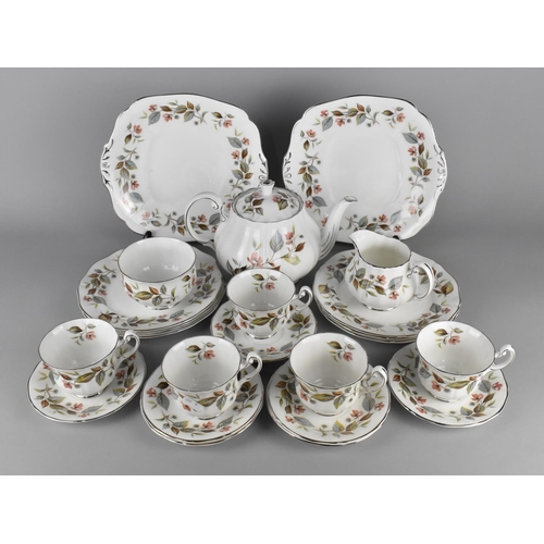 313 - A Royal Adderley Beechwood Tea Set to Comprise Teapot, Five Cups, Seven Saucers, Two Cake Plates, Si... 