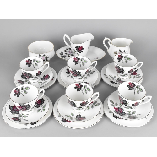 326 - A Royal Albert Rose Decorated Tea Set to Comprise Six Cups, Six Saucers, Six Side Plates and a Jug T... 