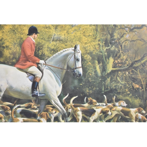 327 - A Framed Frank Wootton Print, Going Out with Hounds, Limited Edition, Signed, Subject 57x35cm