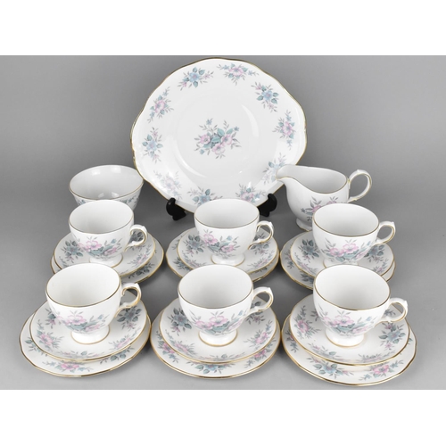 331 - A Colclough Floral Decorated Tea Set to Comprise Six Cups, Six Saucers, Six Side Plates, Cake Plate,... 