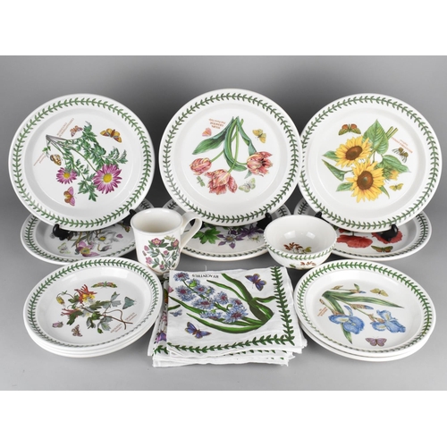 336 - A Collection of Portmeirion Botanic Garden to Comprise Six Large Plates, Five Small Plates, Napkins,... 