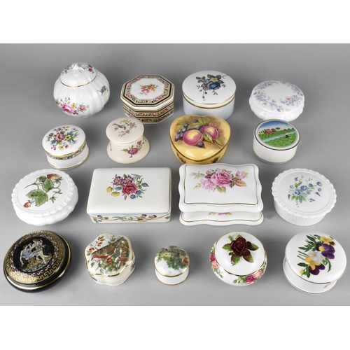 338 - A Collection of Various Lidded Boxes to Include Examples by Royal Albert, Aynsley, Villeroy & Boch, ... 