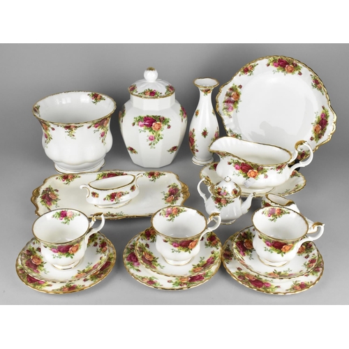 348 - A Collection of Various Royal Albert Old Country Roses China to Comprise Teawares, Vases, Sauce Boat... 