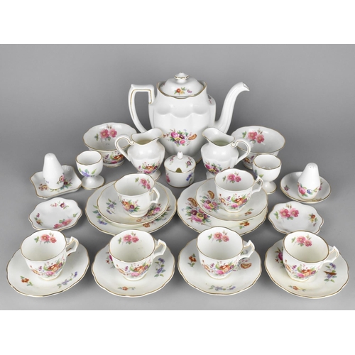 349 - A Collection of Coalport Junetime China to Comprise Set of Six Coffee Cans and Saucers, Coffee Pot, ... 