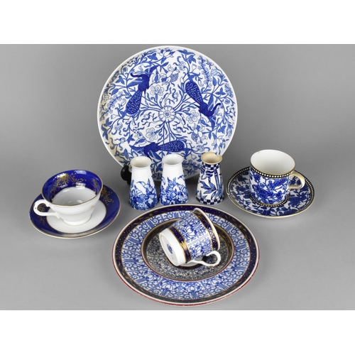 350 - A Collection of Various Blue and White Ceramics to Comprise a Coalport Cabinet Cup and Saucer Having... 