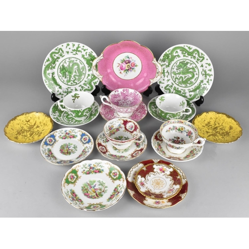 353 - A Collection of Various Coalport to Comprise Green Dragon Tea Trios, Cabinet Cups, Cabinet Saucers e... 