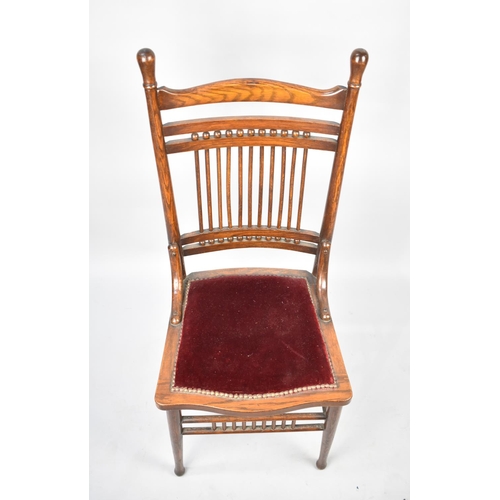 533 - An Edwardian Spindle Back Side Chair