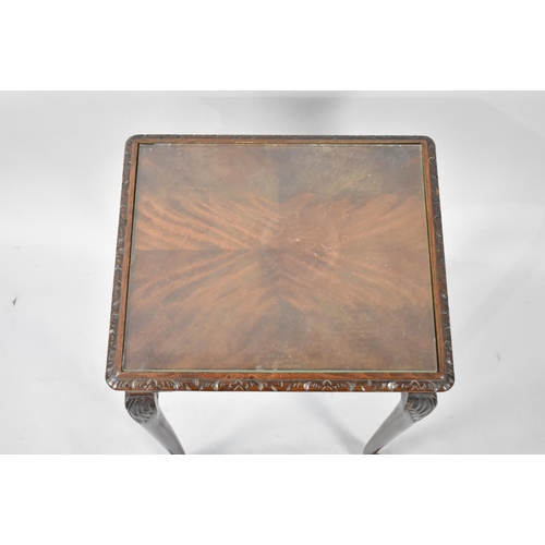 537 - A Small Mahogany Occasional Table, Probably Part of a Nest, 36cms Wide