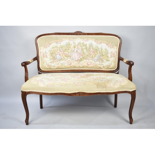 556 - A Continental, Probably Italian, Small Two Seater Salon Settee, 108cms Wide