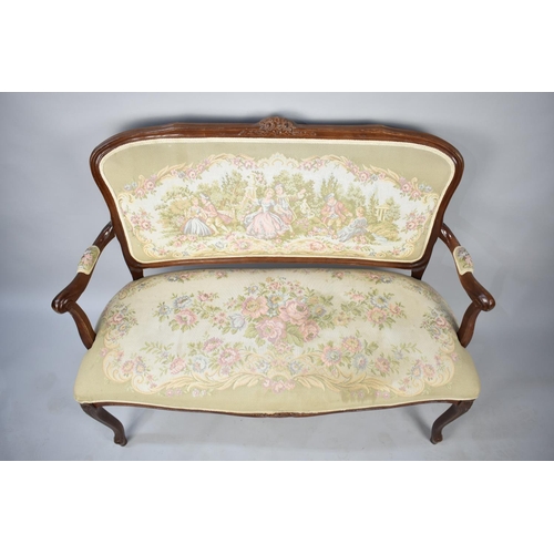 556 - A Continental, Probably Italian, Small Two Seater Salon Settee, 108cms Wide