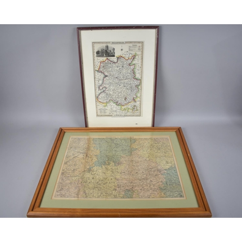 559 - A Framed Map of Shropshire together with a Framed Map, Environs of Birmingham