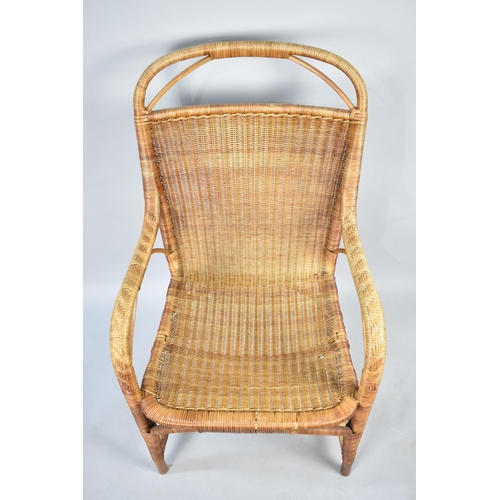 562 - A Vintage Dryad Furniture Wicker Armchair