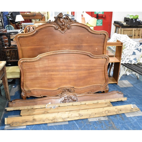 566 - A Vintage Carved French Bedframe to Fit 60