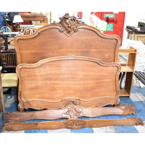 566 - A Vintage Carved French Bedframe to Fit 60