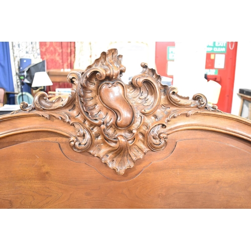 566 - A Vintage Carved French Bedframe to Fit 60