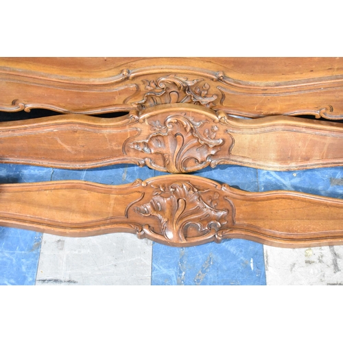 566 - A Vintage Carved French Bedframe to Fit 60