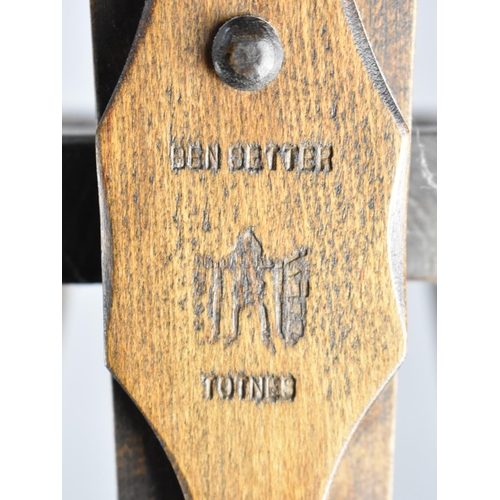 73 - A Mid 20th Century Ben Setter of Totnes Three Legged Spinning Chair with Celtic Design, Stamped Vers... 