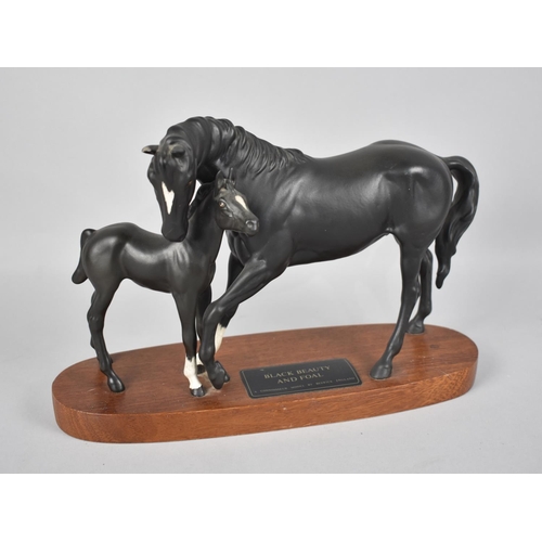 74 - A Beswick Connoisseur Series Black Beauty and Foal, Ear AF