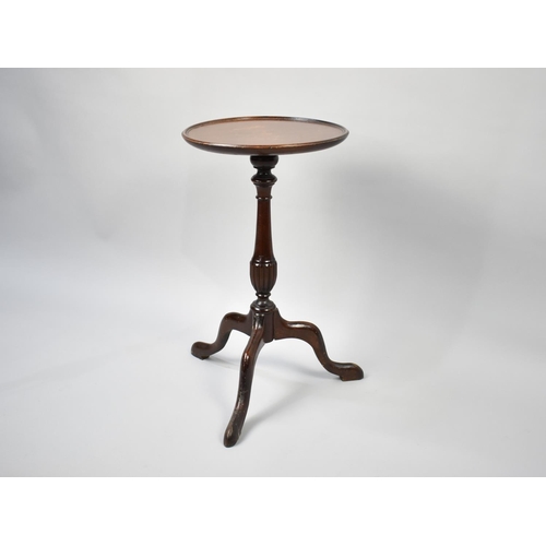 80 - A Mid 20th Century Mahogany Tripod Wine Table, 28cms Diameter and 49cms High