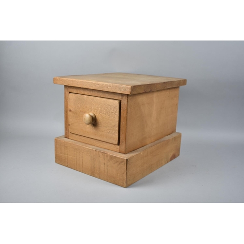 90 - A Modern Pine Stand with Single Drawer, 30cms Wide, 36cms Deep and 29.5cms High